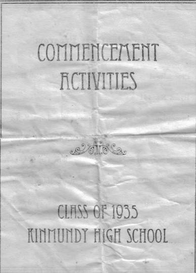 Kinmundy High School Commencement Program - May 24, 1935
